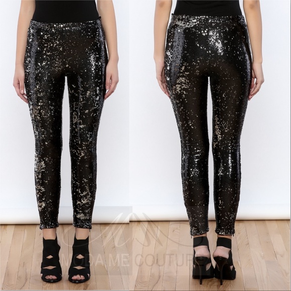 1 left Sequin Skinny Pants - Picture 2 of 3